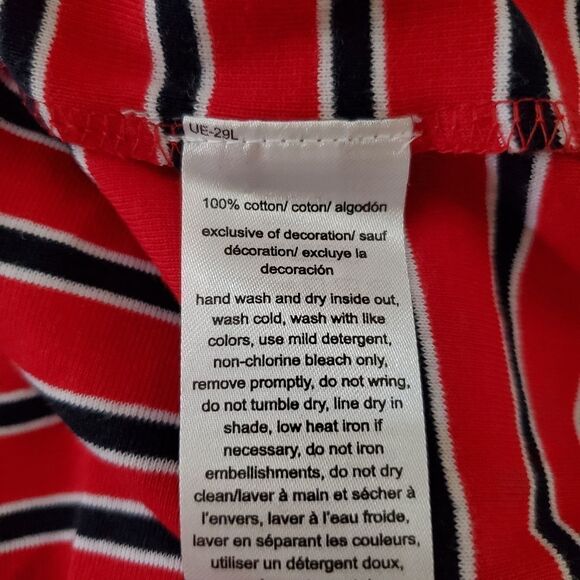 Tommy Hilfiger Striped Hoodie Dress in Red/Black - NEW - Picture 11 of 11